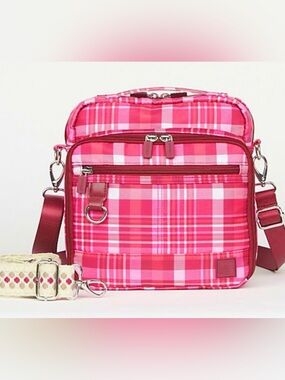 IHKWIP Pink Plaid Crossbody Bag. NWT